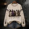 Women's Halloween Print Pullover Neck Long Sleeve Top