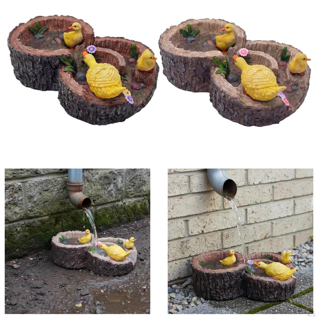 Outdoor Duck Garden Statue Animal Sculpture Resin Ornament Decorations for Courtyard