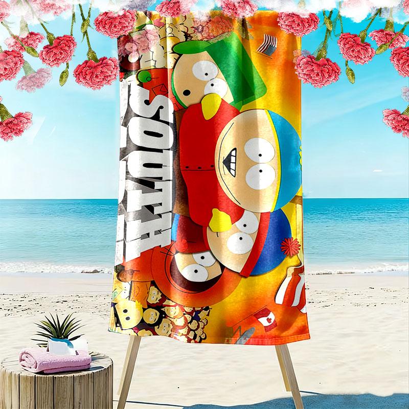 South Park Poster Print Beach Towel, Large Soft Quick Dry Towel for Beach Camping Swimming