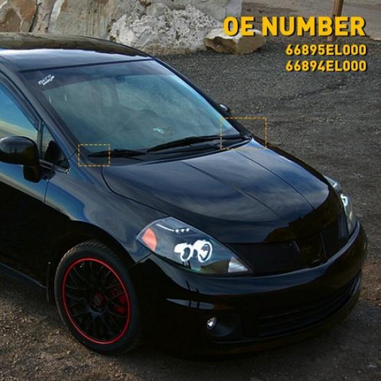 For NISSAN 2007-2011 2012 Versa-Cowl Grille Outer Left Cover And Right Side 2Pcs