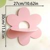 Flower Shape Wall Storage Holder Wooden Wall Art Wall Decoration Floating Plant Shelf For Bathroom Living Room Gift