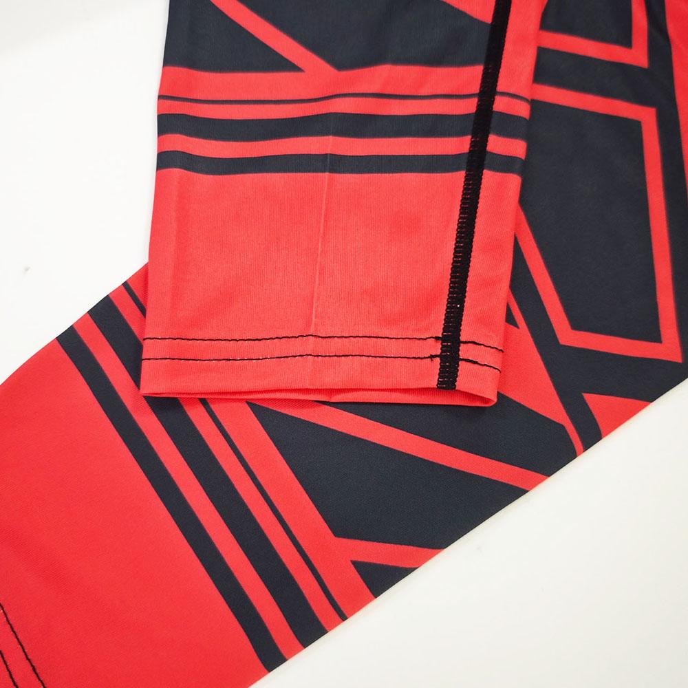 2Pcs Men's Red Print Casual T-Shirts + Trousers Gym Work Out Fitness Skinny Jogging Pants Sweatpants Legging Pants Men