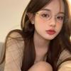 Vintage Elliptical Frame Myopic Glasses Y2K Women Vintage Retro Stylish Small Oval Shape Myopic Eyewear Anti-Blue Color Light Eyeglasses 0 To-4.0