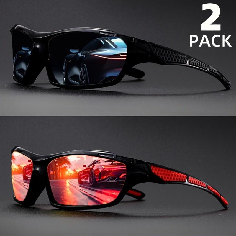 2pcs Fashion Sports Sunglasses Polarized UV Protection Personalized Glasses Fishing Goggle Men's and Women's UV400 Eyewear