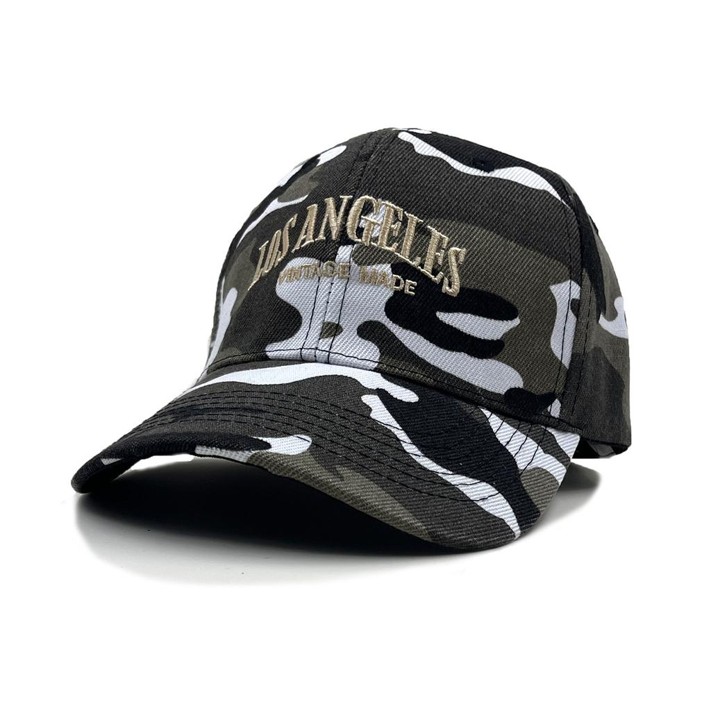 Simple Curved Brim Los Ageles Embroidered Baseball Cap, Unisex, Versatile Fashion Outdoor Camouflage Baseball Cap