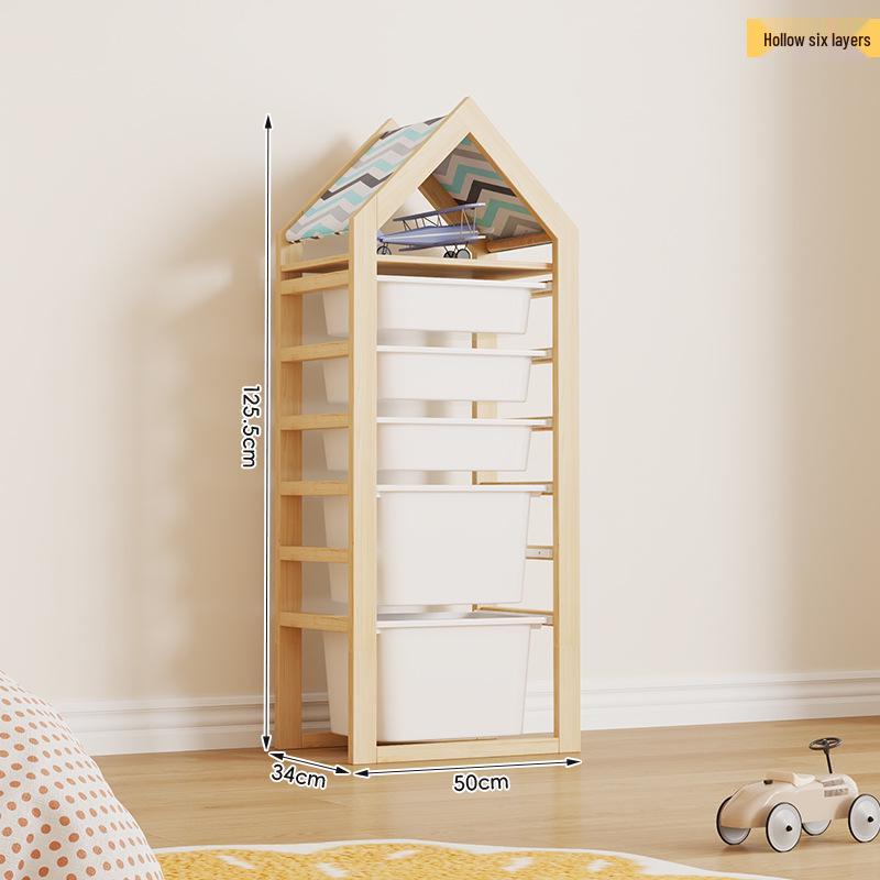 Children's Wooden Toy Storage Rack & Shelf Organizer