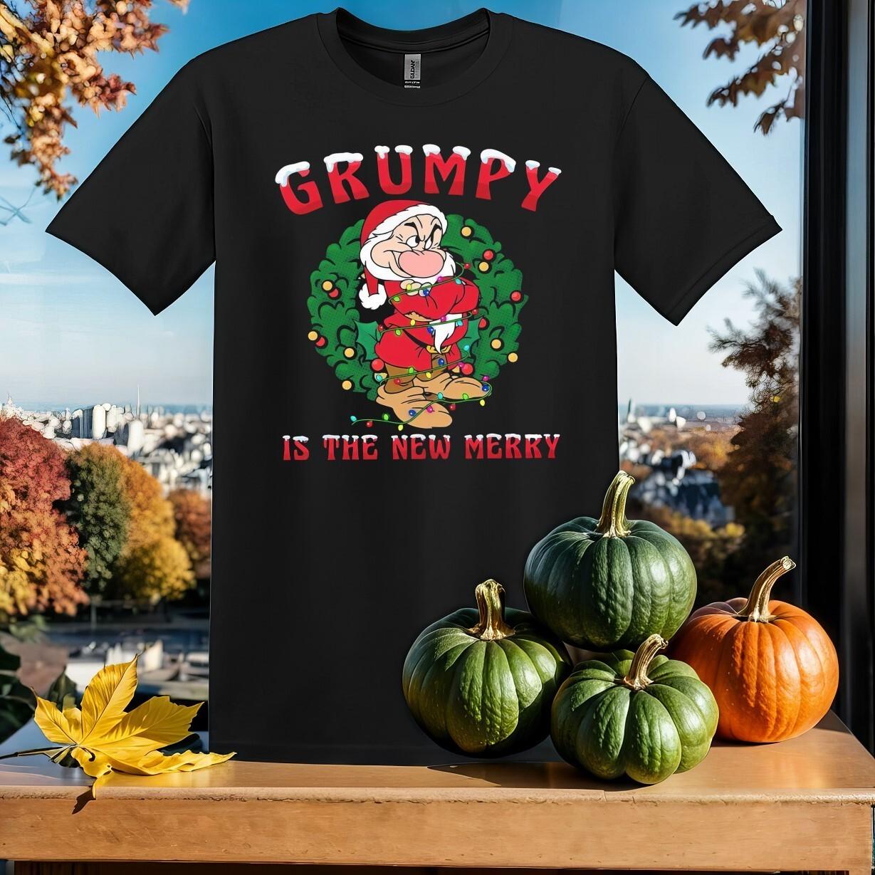Grumpy Is The New Merry Shirt T-Shirt Mens Womens Tees Top T Shirt Mens Womens Tees Top Men Women Unisex Tshirt SY446 4XL