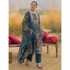 Set Kurta Top Lavorazione Specchio Cotone Pesante Set Kurti Pantaloni Dupatta Indiano Bollywood