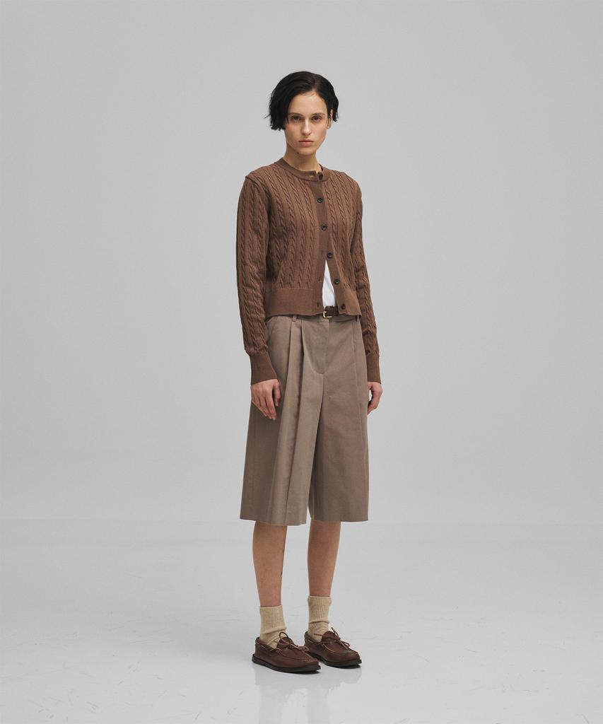 ANOTHER OFFICE WOMEN W. Officer Bermuda Pants (Dark Mink)