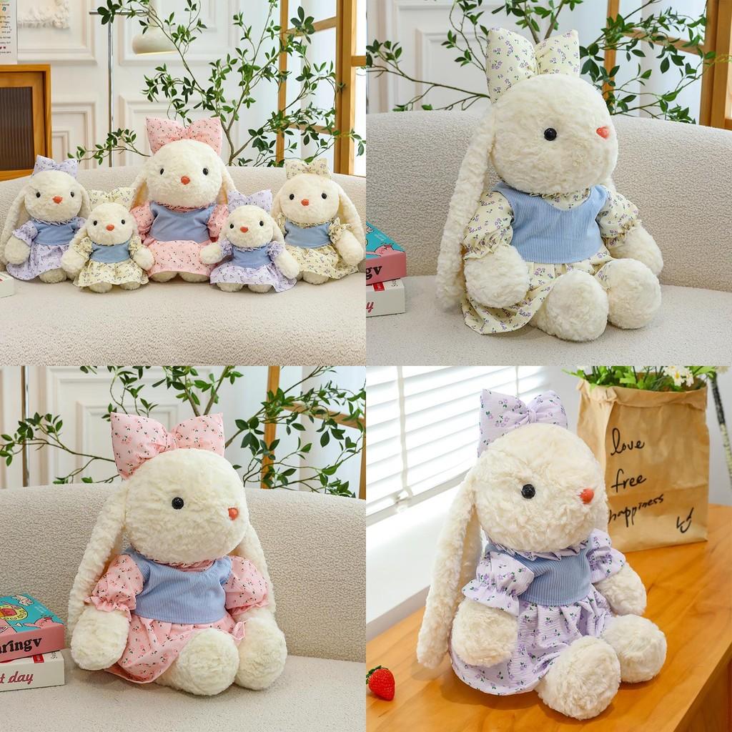 Floral Cute Dress Bunny Plush Cartoon Children Pillow Pillow Girl Birthday Gift
