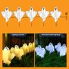 Halloween White Cloth Ghost Stake Lights 8Modes Spooky Cloth Ghosts Light White Flying Ghosts Lantern for Party Yard Lawn Decor