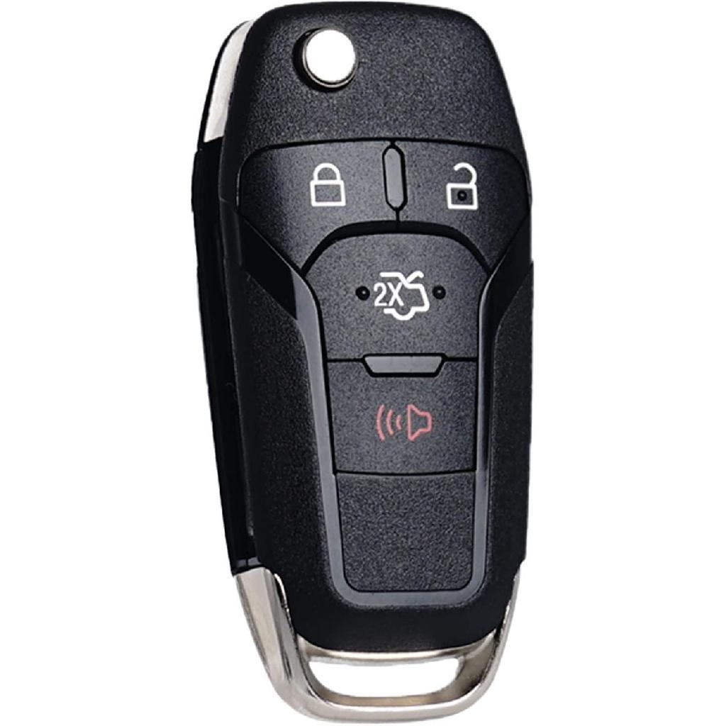 Flip Key Fob Replacement Fits for Ford Fusion 2013 2014 2015 2016 Keyless Entry Remote Control N5F-A08TAA 164-R7986 5924003 315Mhz 4 Button BTN