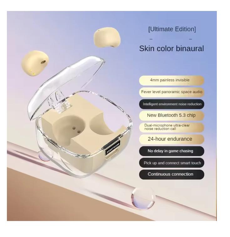 2025 NEW Mini Sleep Earphones Wireless Invisible Earbuds Bluetooth 5.3 Headphones Noise Reduction Waterproof Sports Headsets With Mic