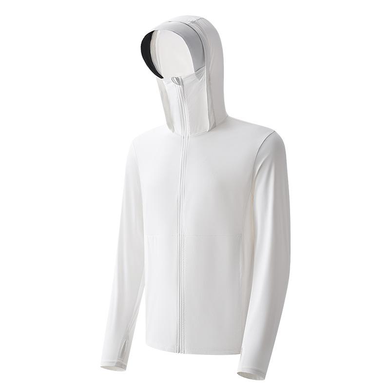 1A Antibacterial Breathable Anti-ultraviolet Couple Sunscreen Clothing Summer Ice Silk Quick-drying Sunscreen Clothing Outdoor Skin Clothing