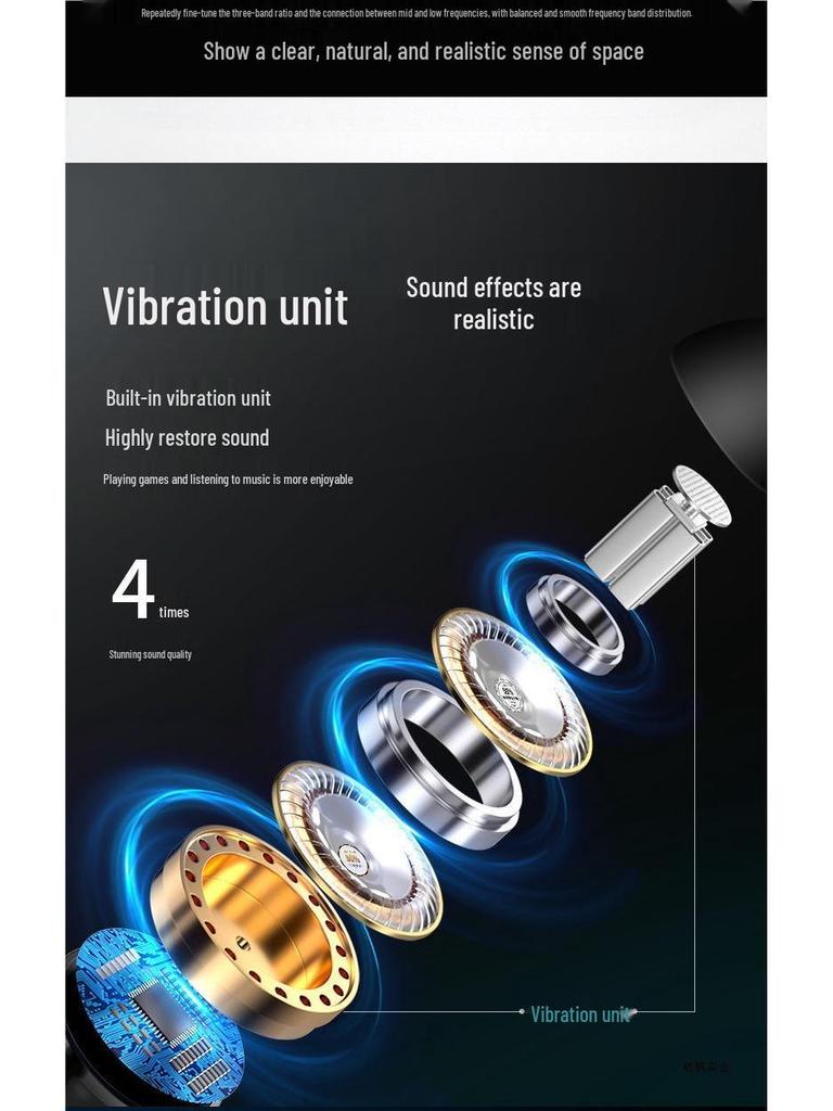 In-Ear Wired Earphones with Heavy Bass and High-Quality Subwoofer, Compatible with Round and Flat Hole Devices