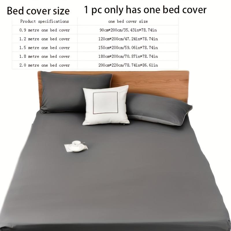 1 Stück einfarbiges einlagiges Spannbettlaken, gewaschene Baumwolle Spannbettlaken Matratzenschoner für Sommerbettwäsche, mehrere Größen