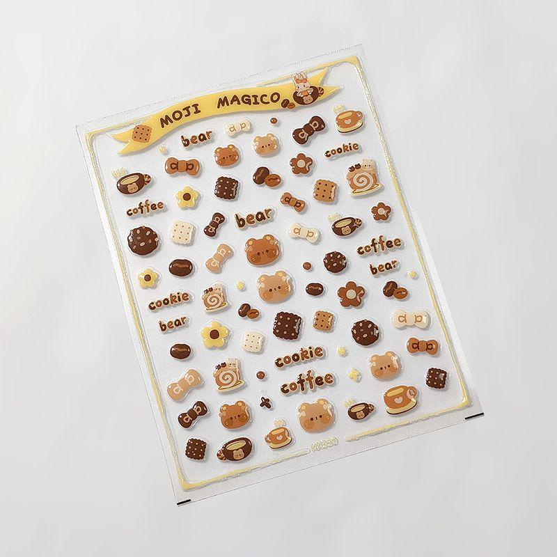 

Qiji Cute Chocolate Bear Jelly Three-Dimensional Relief Nail Stickers Waterproof Nail Sticker Decorations Kx350 kx350 (jelly)