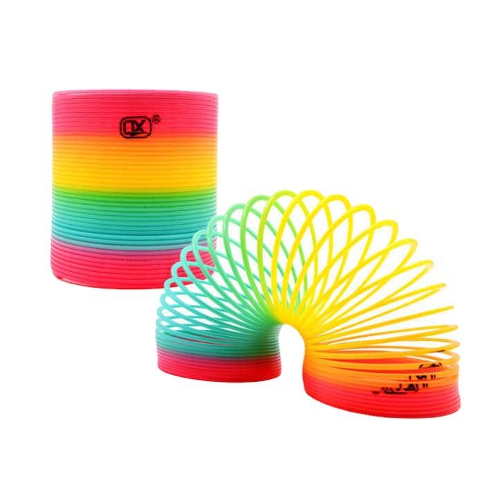 Rainbow Bounce Loop Folding Toy Material Spring Loop Children's Creative Magic Party Children's Hand Eye Coordination