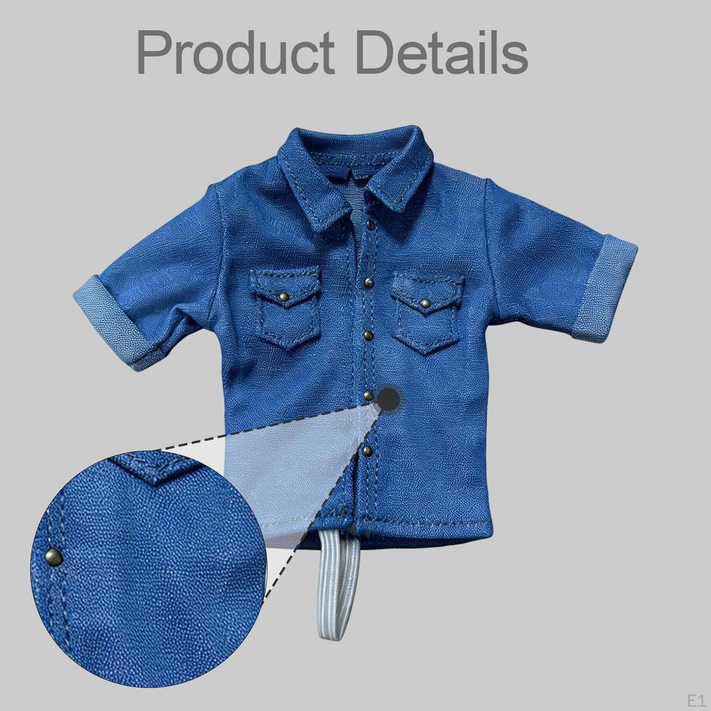 1:12 Scale Figure T Shirt Costume Versatile 2 inch Length Stylish Cosplay Fashion Toy Decor Body