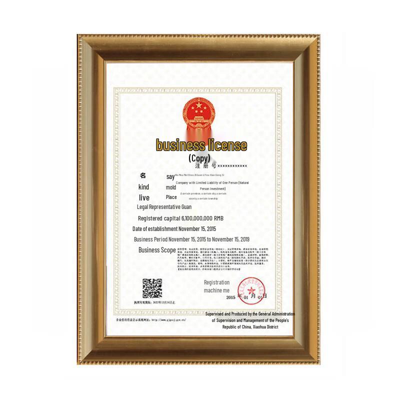 Yingyou A3 Gold Wall-Mounted Certificate & Business License Frame