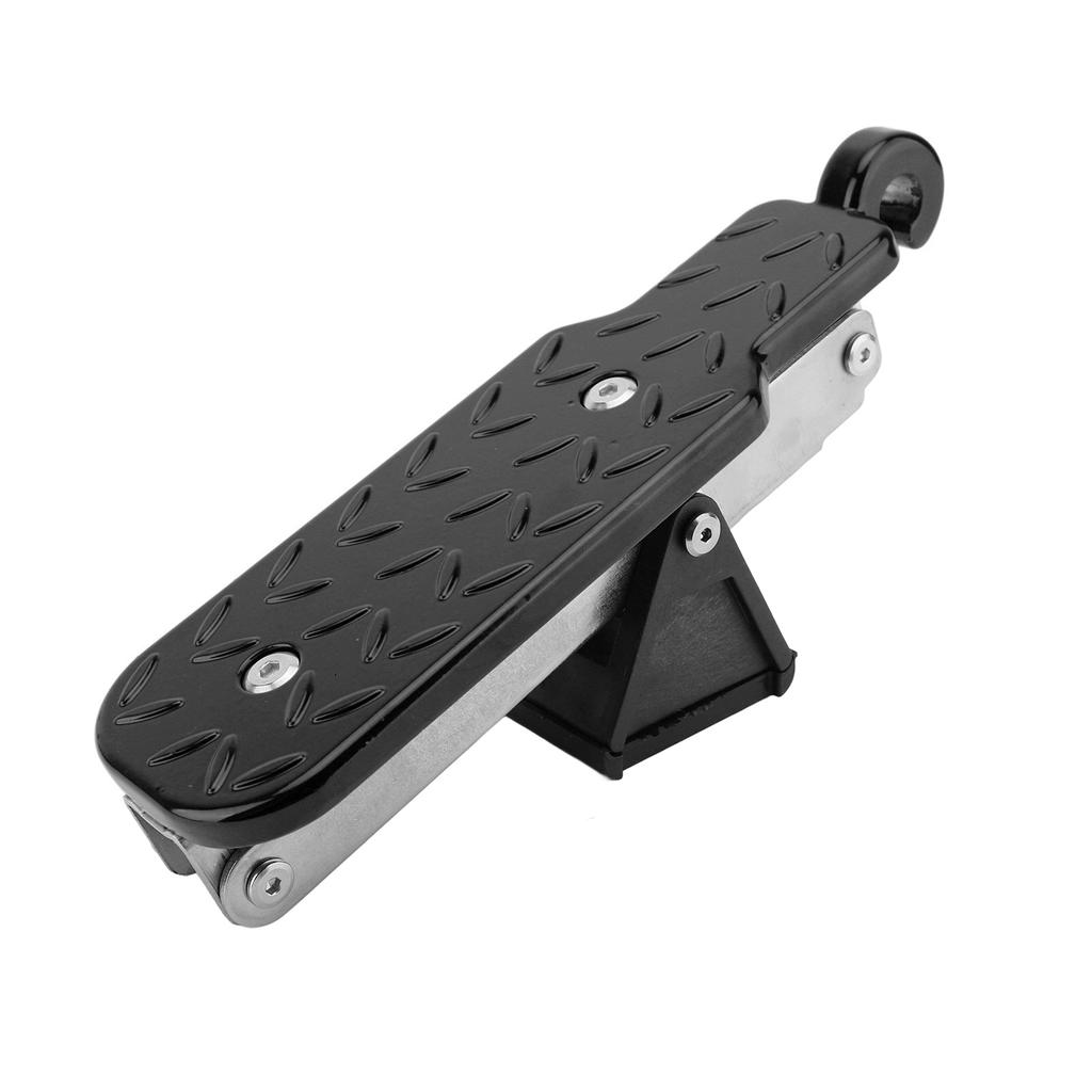 Adjustable Car Door Step Foldable Top Roof Foot Stand Pedal Ladder Universal Fit 7 Gear Door Latch for Trucks Cars Black