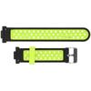 Smartwatch Strap Silicone Sweat Proof Breathable Adjustable Wrist Band for Watch Fit 2 Black and Green