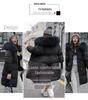 2025 Winter European Style Hooded Mid-Length Fur Collar Women's Cotton Jacket