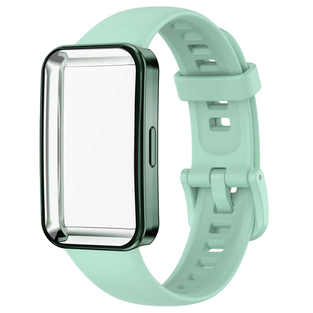 Silicone Watchbands For Huawei Band 9 Strap Replacement Strap For Huawei Band 8 Correa Bracelet Screen Protector Accessories