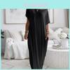 Milk Silk Long Dress With Splicing Design For Casual Summer Wear