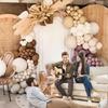 Retro Brown Balloons Arch Kit White Sand Nude Khaki Balloon Garland Wedding Bride Shower Home Birthday Party Decoration Globos