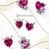Earrings S925 Hearts Devils Crystals Zircons