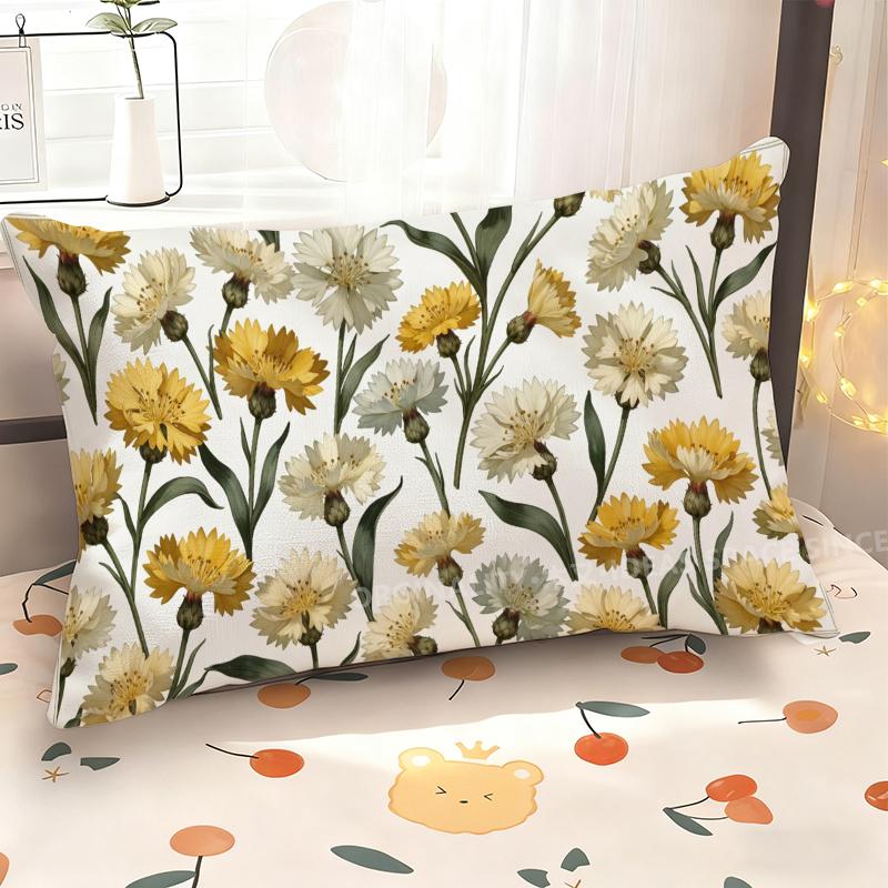 Floral Pattern Rectangle Pillowcase Suitable For Sofa Bedroom Car Pillow Cover Cushion Rectangular Back Cushion