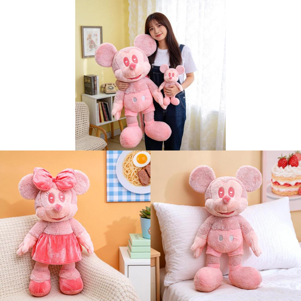 Mickey Maus Plüschtier mit langem Baumwollflor für Kinder, Geschenk und Sammlerstück