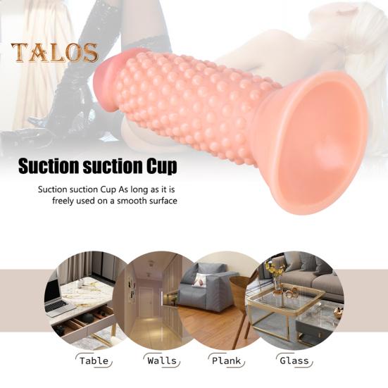 Anal Plug Strong Suction Cup Dildo Soft And Sensual Simulation Bump Design Penis Thrusting Sex Dildo Female Supply