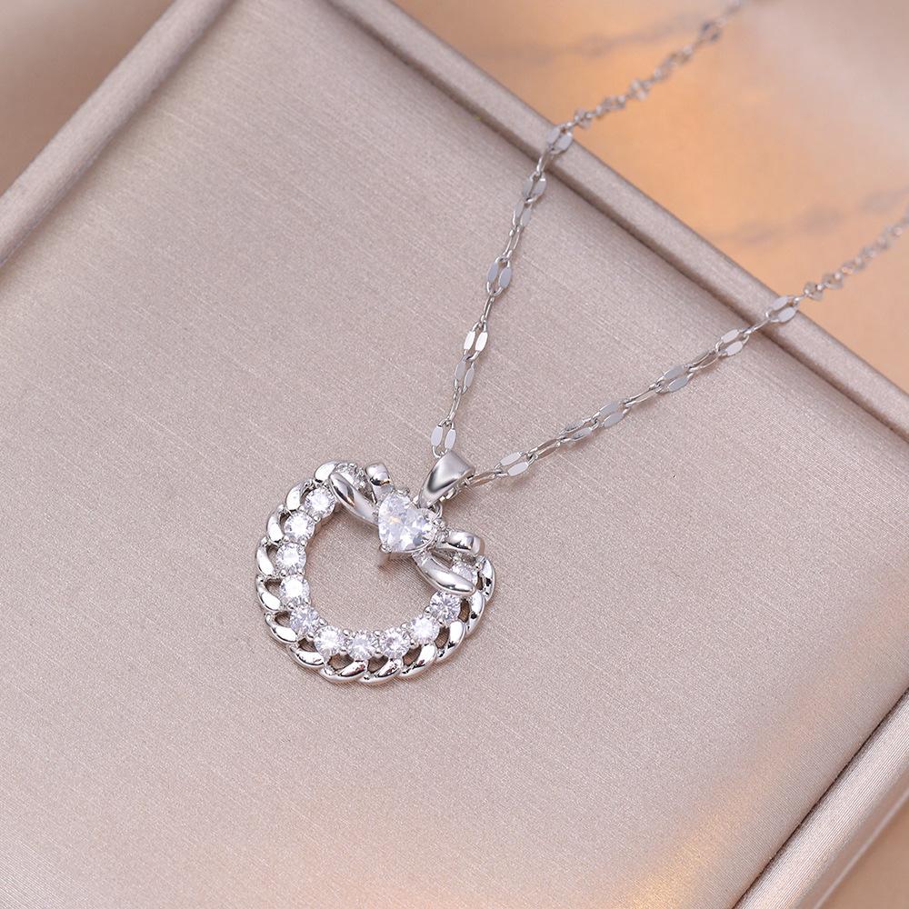 

2024 Новая мода ожерелье с подвеской в ​​виде сердца для женщин золотого цвета цепочка из нержавеющей стали ювелирные изделия аксессуары для свадебной вечеринки