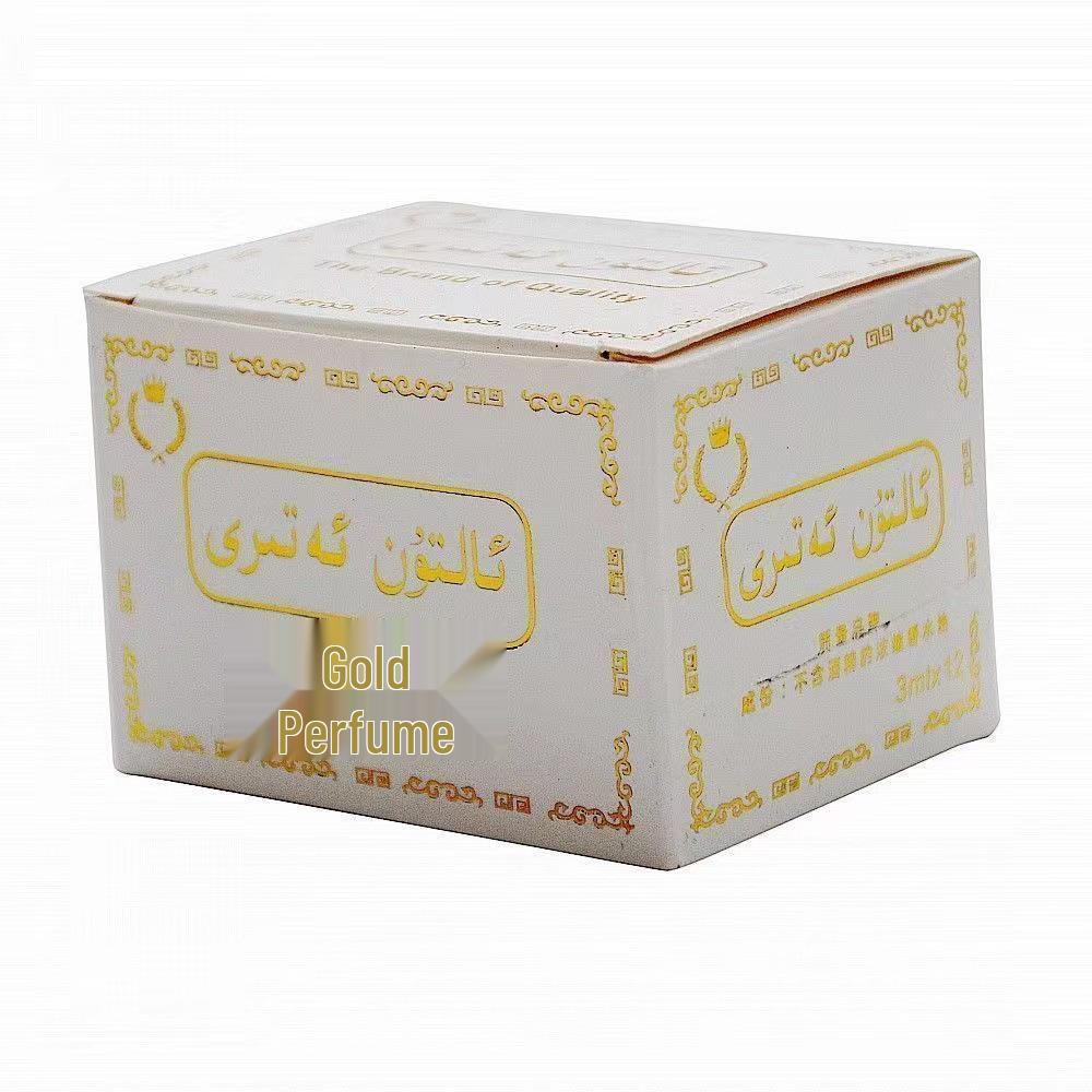 3ml Alcohol-Free Gold Perfume with Saudi Arabia Floral & Fruity Scent, Rolling Ball Design, Popular Foreign Trade Item