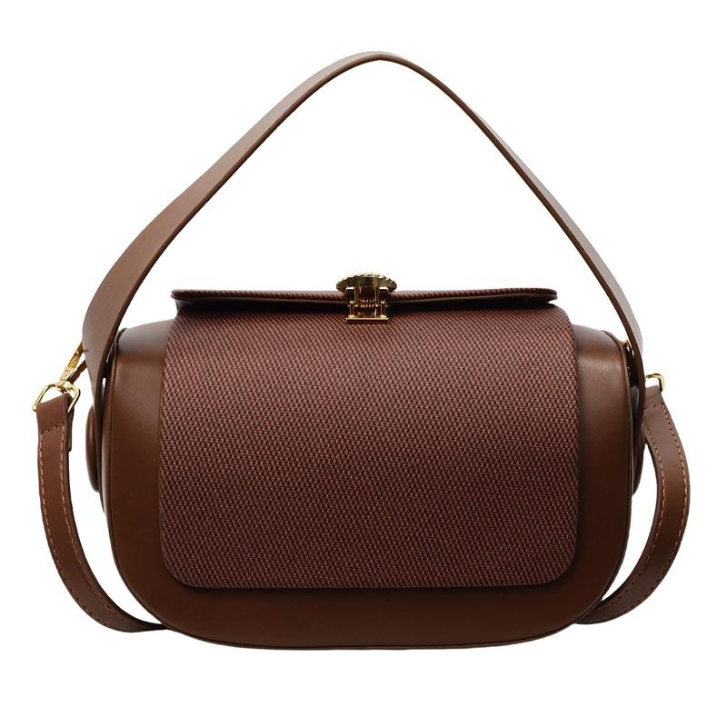 Internet celebrity box women's bag 2025 new Korean version small square bag niche design underarm contrasting color portable underarm bag