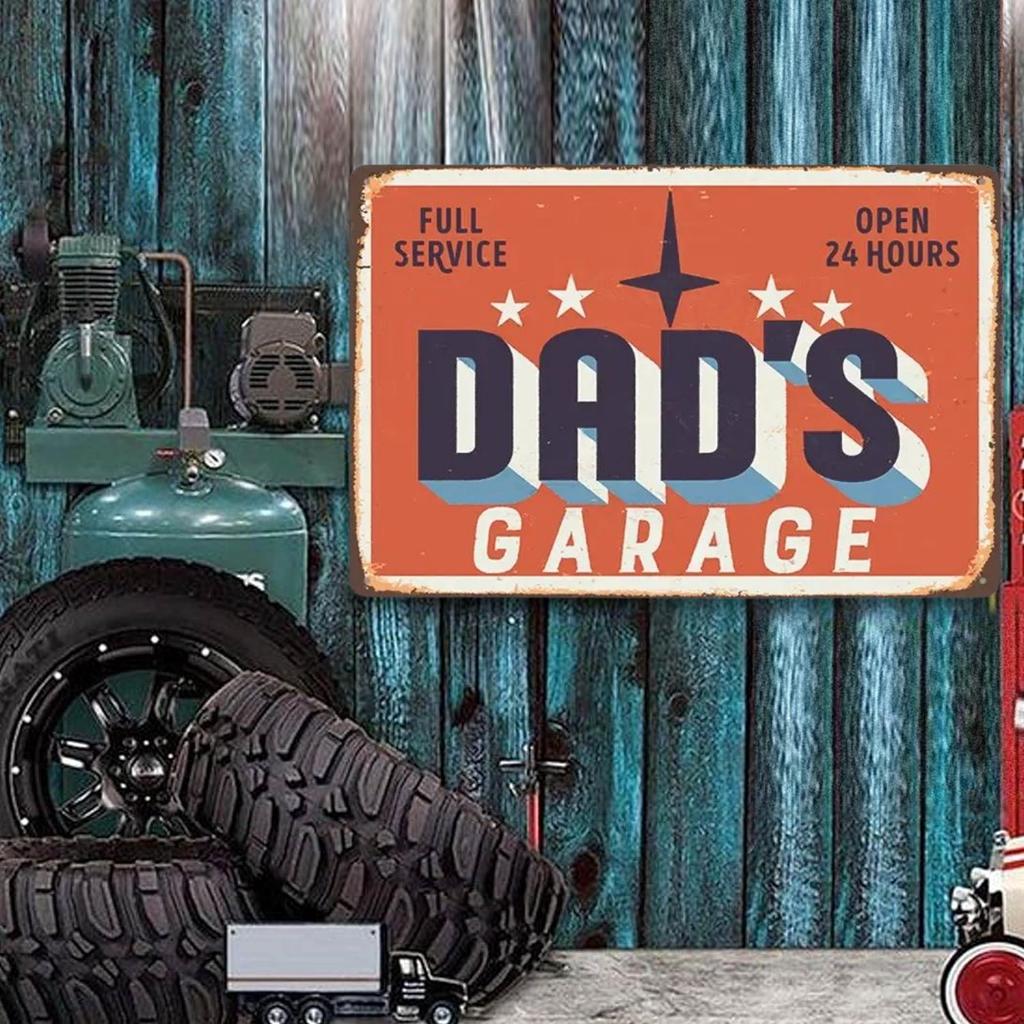 Route 66 Car Metal Dad's Garage Metal Tin Signs Poster Vintage Tinplate Retro Plaque Garage Man Cave Tire Shop Wall Art Decor