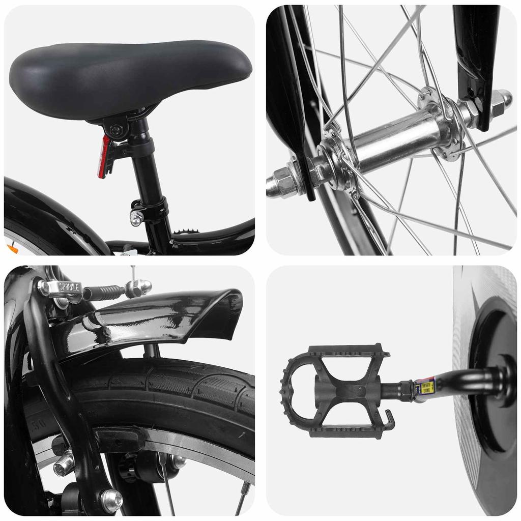 Kids  Bicycle 18 Inch for Ages 5 7 Black