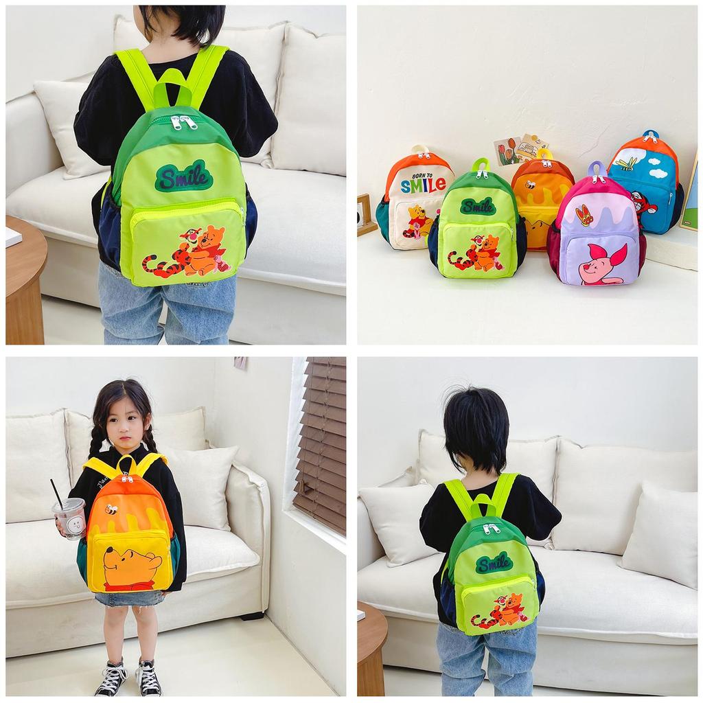 Cute Cartoon Pattern Nylon Kindergarten Backpack For Boys And Girls Lightweight And Durable With Dual Shoulder Straps Perfect For School And Travel