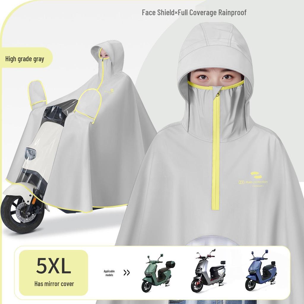 Universal Electric Vehicle Raincoat: Riot-Proof, Oxford Cloth, Unisex Poncho, Plus Size, Long Style Motorcycle Cover