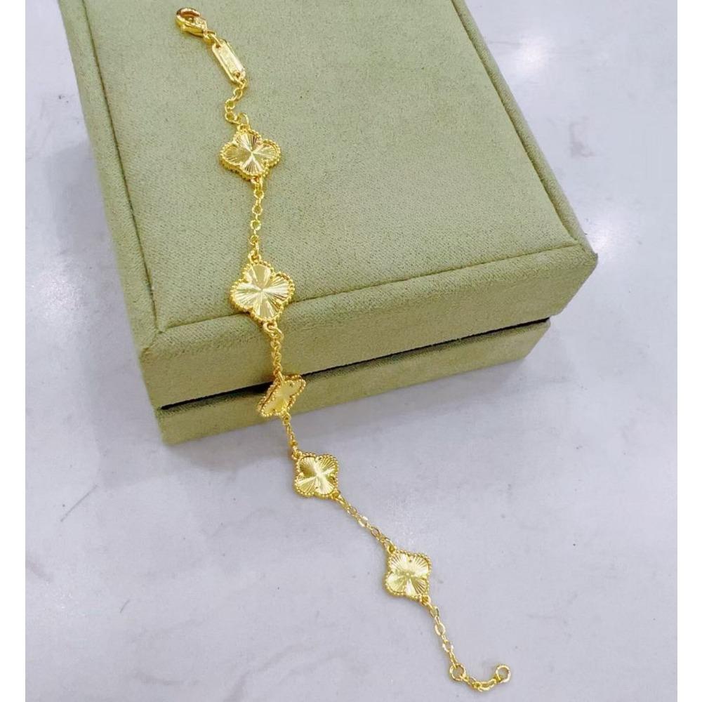 Neues Mini-Fünfblüten-Armband mit vierblättrigem Kleeblatt Schlichtes und modisches Nischenarmband