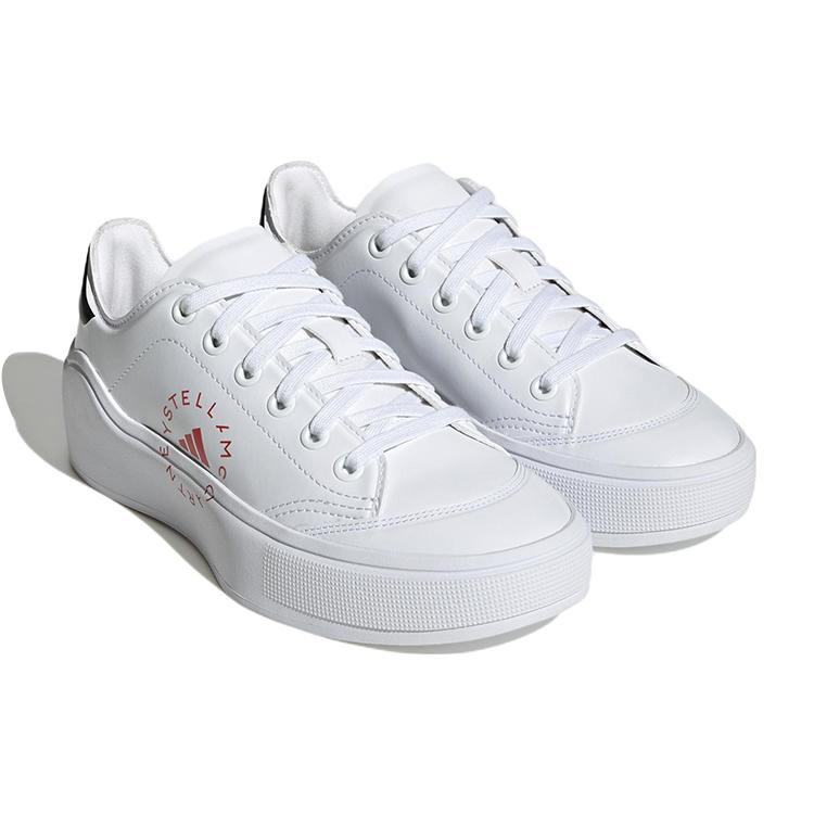 New Adidas Stella McCartney X Court 'White Active Red' HQ1056
