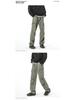 LKTM Men's Loose Wide-Leg Multi-Pocket Japanese Style Jeans - Trendy Straight Pleated Overalls