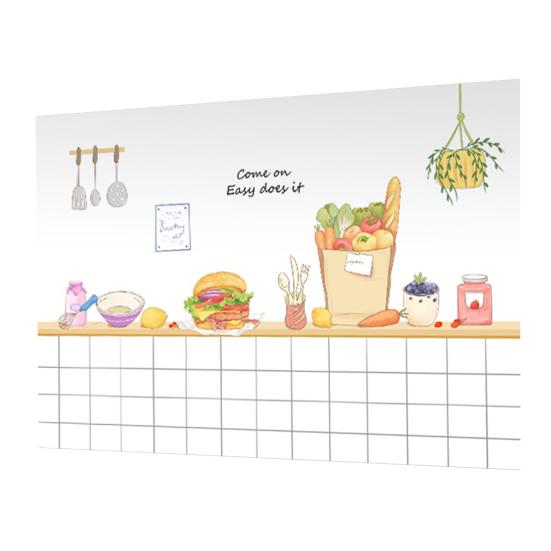 Yousheng Oil Proof Wall Stickers Kitchen Backsplash Wall Protector Waterproof Heat Resistant Static Sticker for Kitchen Dining Room Countertop