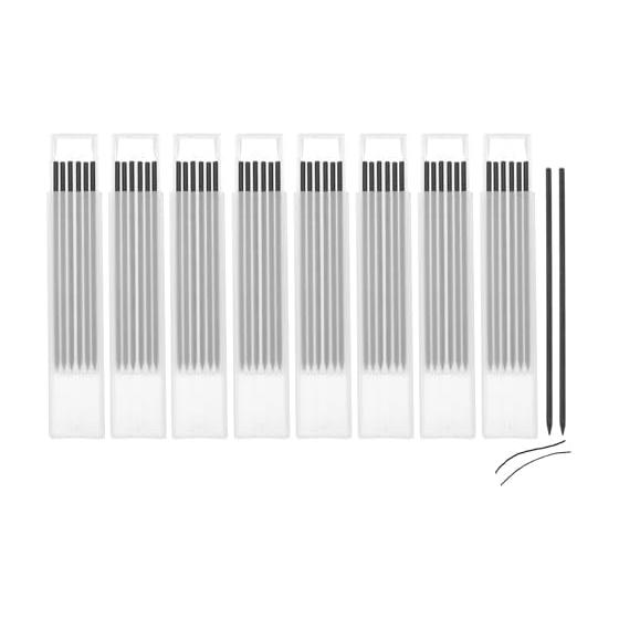uxcell 48pcs Carpenter Pencils Refills, Mechanical Pencil Lead Refills 2.8mm Graphite Lead for Construction, Woodworking, Deep Hole Marking, Black, 8