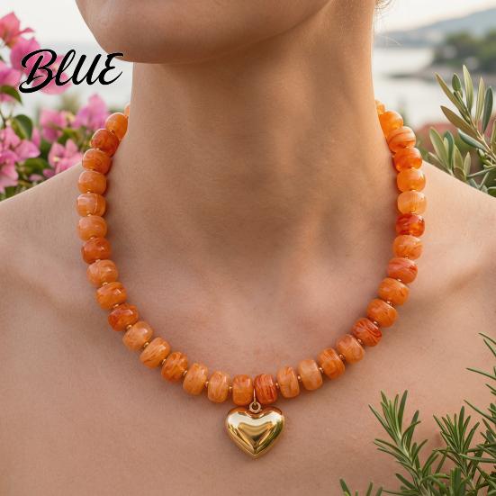 Charmanter Hals Schmuck Klobiger Bunter Perlen Choker Harz Perlen Halskette
