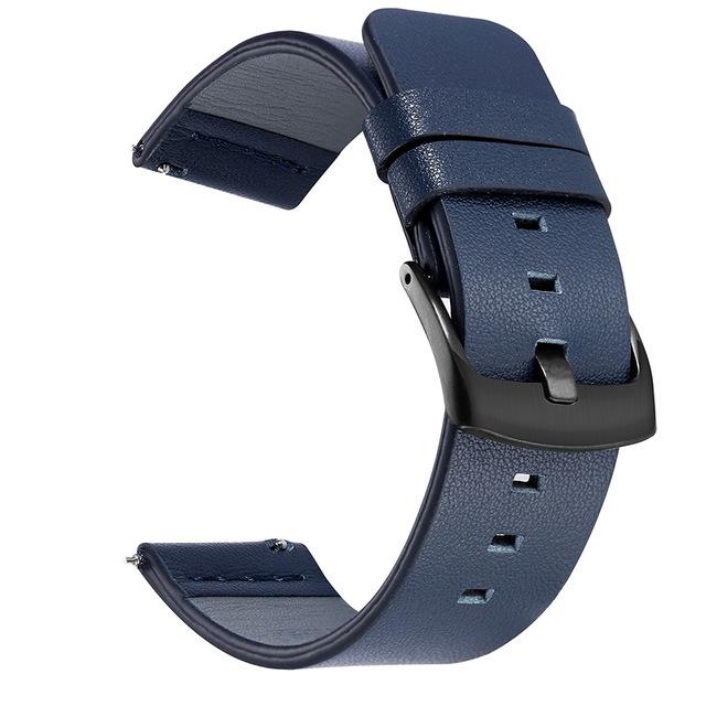 Genuine Leather Watch Strap, Universal Fit for Samsung Gear S3/S2, Huawei, Etc. Available In 20mm/22mm, 4 Sizes