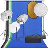Vidaxl Studio Set With Lamps, Backdrops, and Reflectors