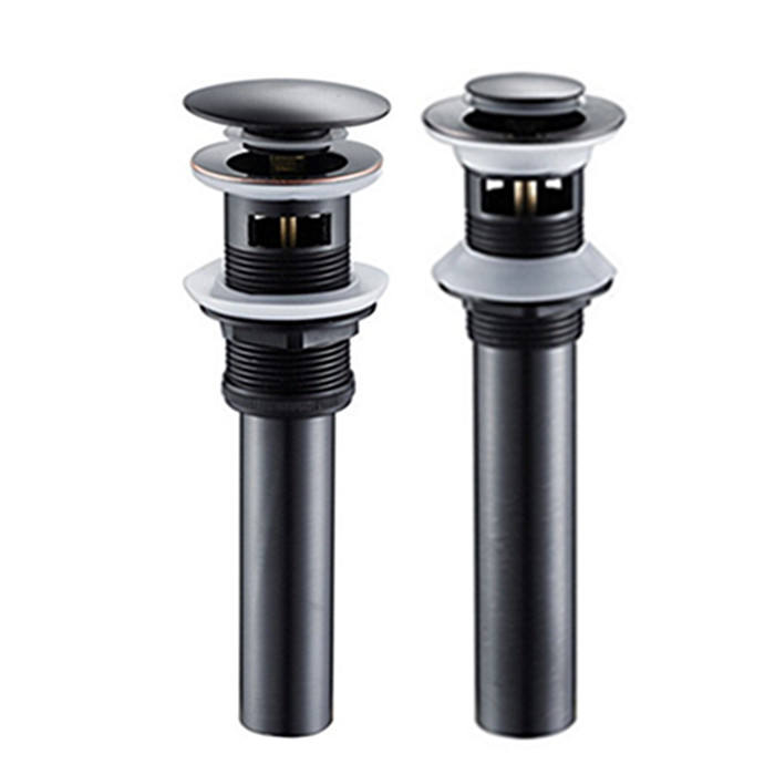 Chrome Plated Modern Bathroom Brass Wash Basin Sink Water Drain Bottle Trap (Black,Brass)